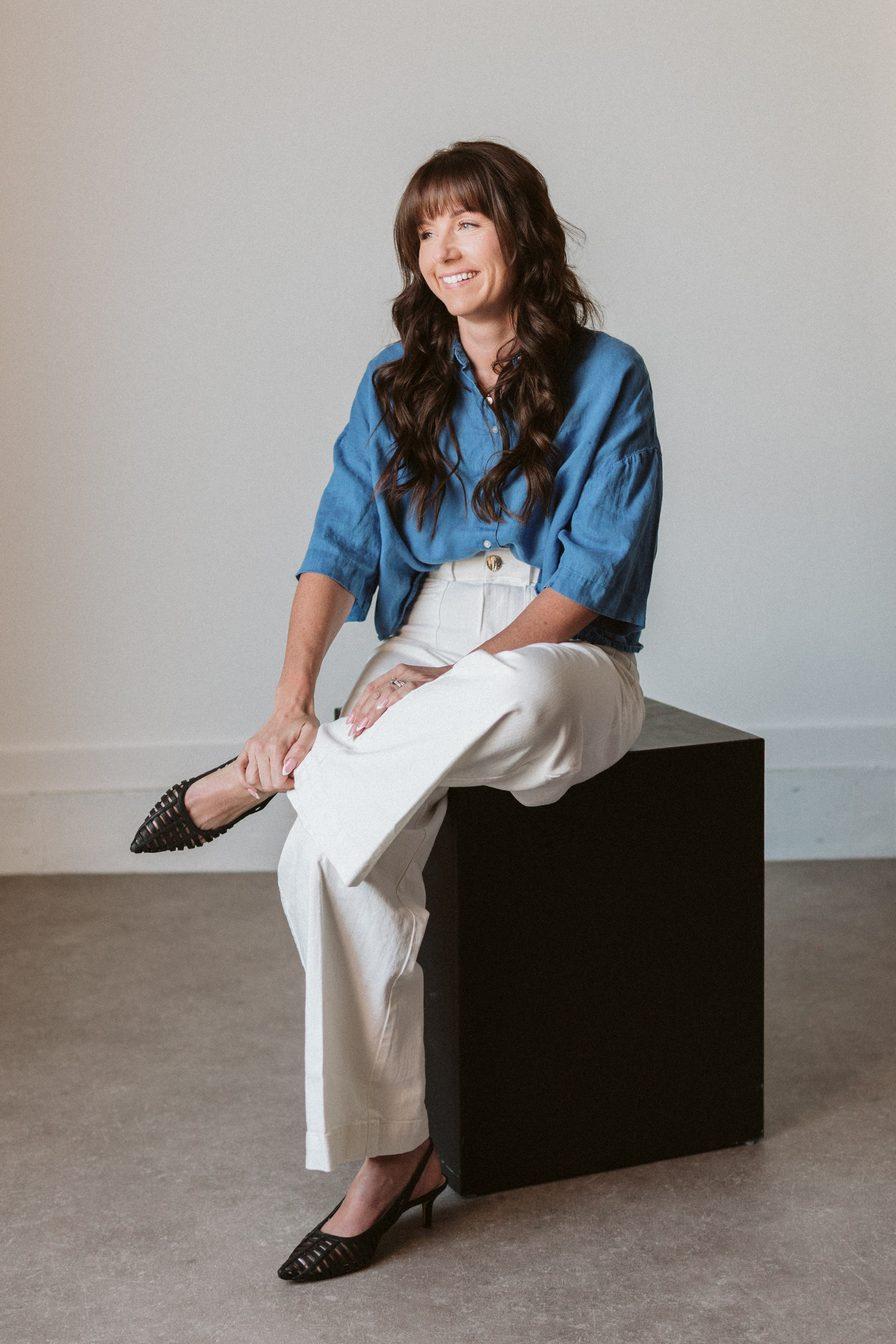 Angelique Vasilaros, seated portrait